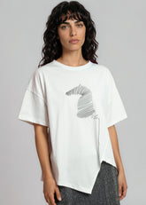 Zebra Stitch Asymmetric Tee Tees Kate Hewko 