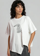 Zebra Stitch Asymmetric Tee Tees Kate Hewko 