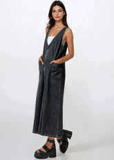 Zip Front Washed Denim Jumpsuit Rompers Kate Hewko 