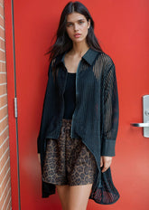 Zipped High Low Crochet Layering Piece Layering Pieces Kate Hewko 