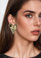 Zipper Heart Clasp Earrings Earrings Kate Hewko 