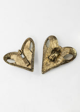 Zipper Heart Clasp Earrings Earrings Kate Hewko 