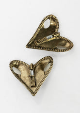 Zipper Heart Clasp Earrings Earrings Kate Hewko 