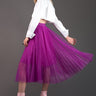 A-line Pleated Tulle Skirt Skirts Kate Hewko Fuchsia One Size 
