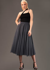 A-Line Tulle Skirt Skirts Kate Hewko Grey One Size 
