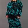 Abstract Floral Two Piece Knit Set Two Piece Sets Kate Hewko One Size Teal 
