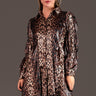 Animal Print Cinched Sleeve Blouse Blouses Kate Hewko 