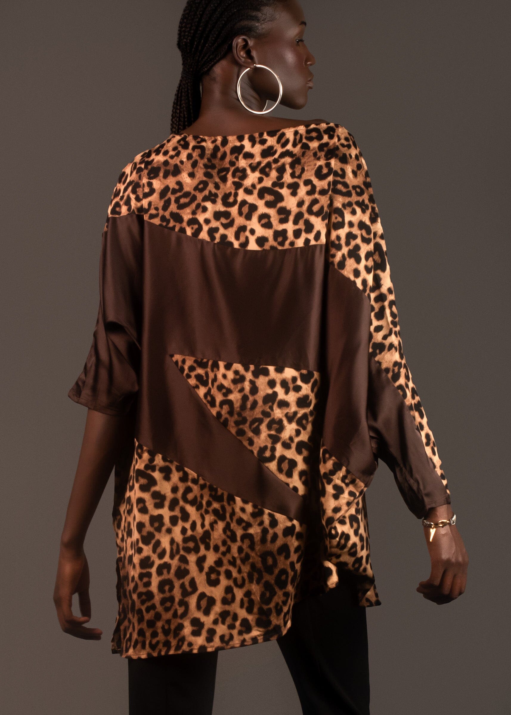 Asymmetric Leopard Tunic Blouses Kate Hewko 