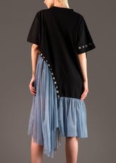 Asymmetrical Rivet Tulle Dress Dresses Kate Hewko 