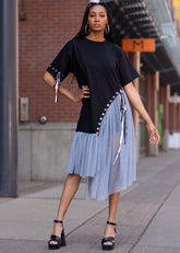 Asymmetrical Rivet Tulle Dress Dresses Kate Hewko Multi One Size 