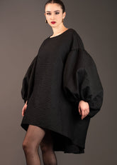 Avant Garde Balloon Sleeve Dress Dresses Kate Hewko Black One Size 
