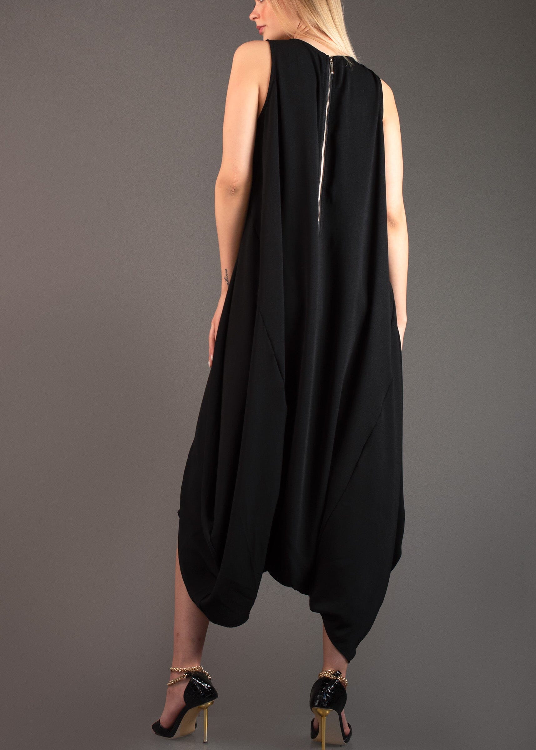 Black Oversized Jumpsuit Rompers Kate Hewko 