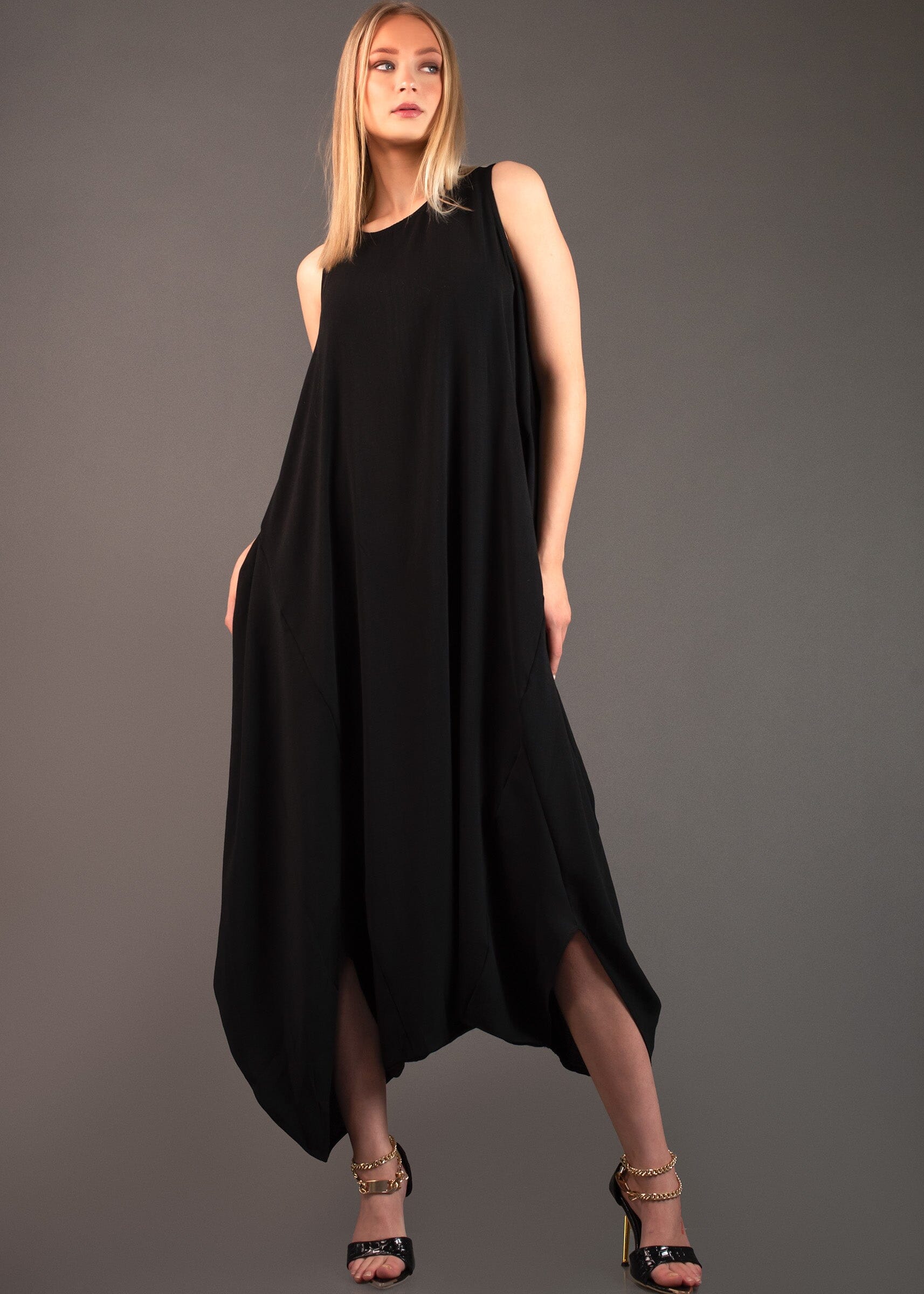 Black Oversized Jumpsuit Rompers Kate Hewko Black One Size 