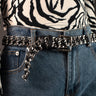 Braided Vegan Leather + Chain Belt Belts Kate Hewko Silver 