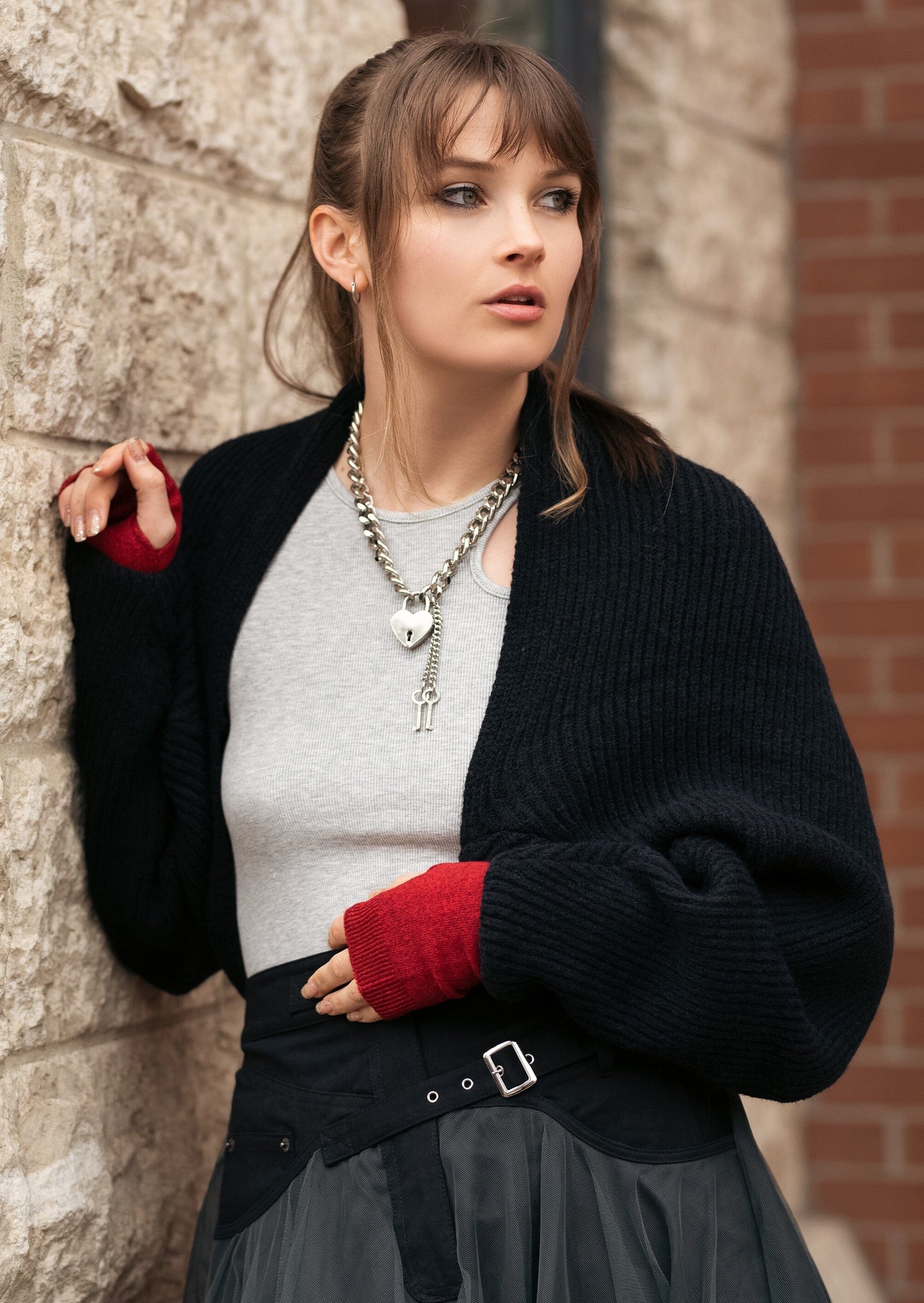 Chunky Knit Shrug Sweaters Kate Hewko One Size Black 