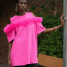 Cold Shoulder Sweatshirt Tee Tees Kate Hewko Hot Pink One Size 