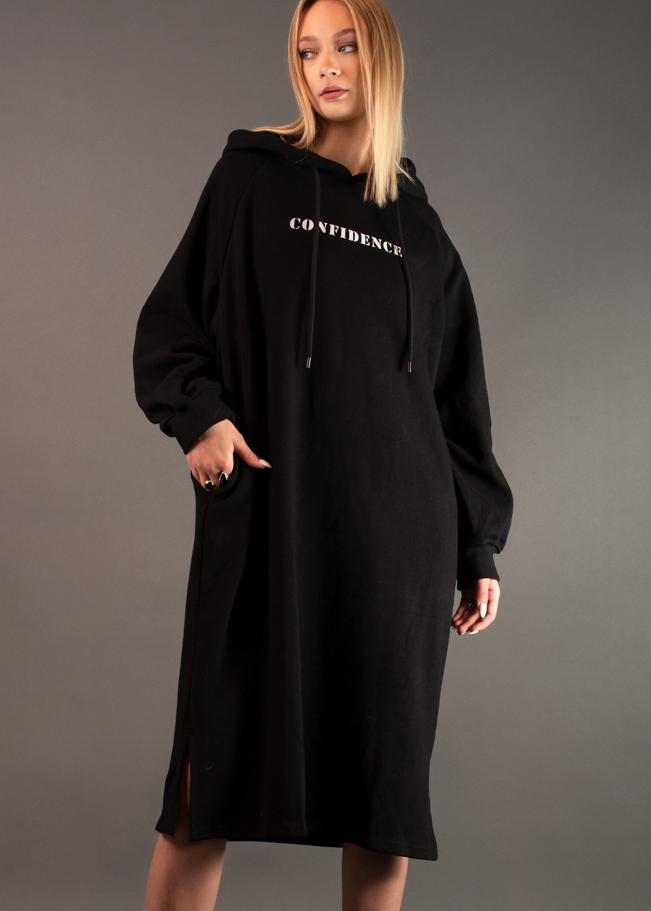Confidence Sweatshirt Dress Dresses Kate Hewko One Size Black 