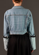 Cropped Buckle Denim Jacket Outerwear Kate Hewko 