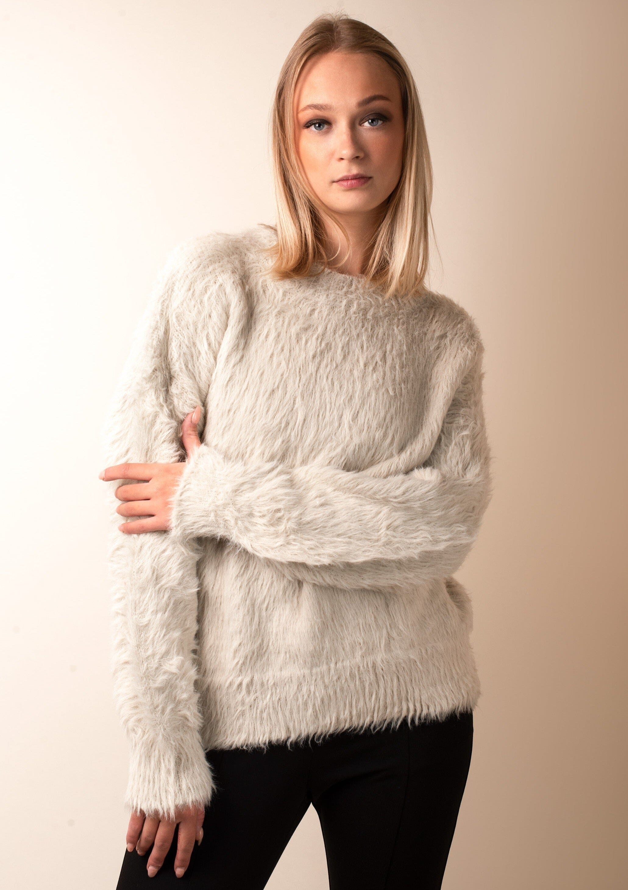Faux Mohair Sweater Sweaters Kate Hewko One Size Cream 