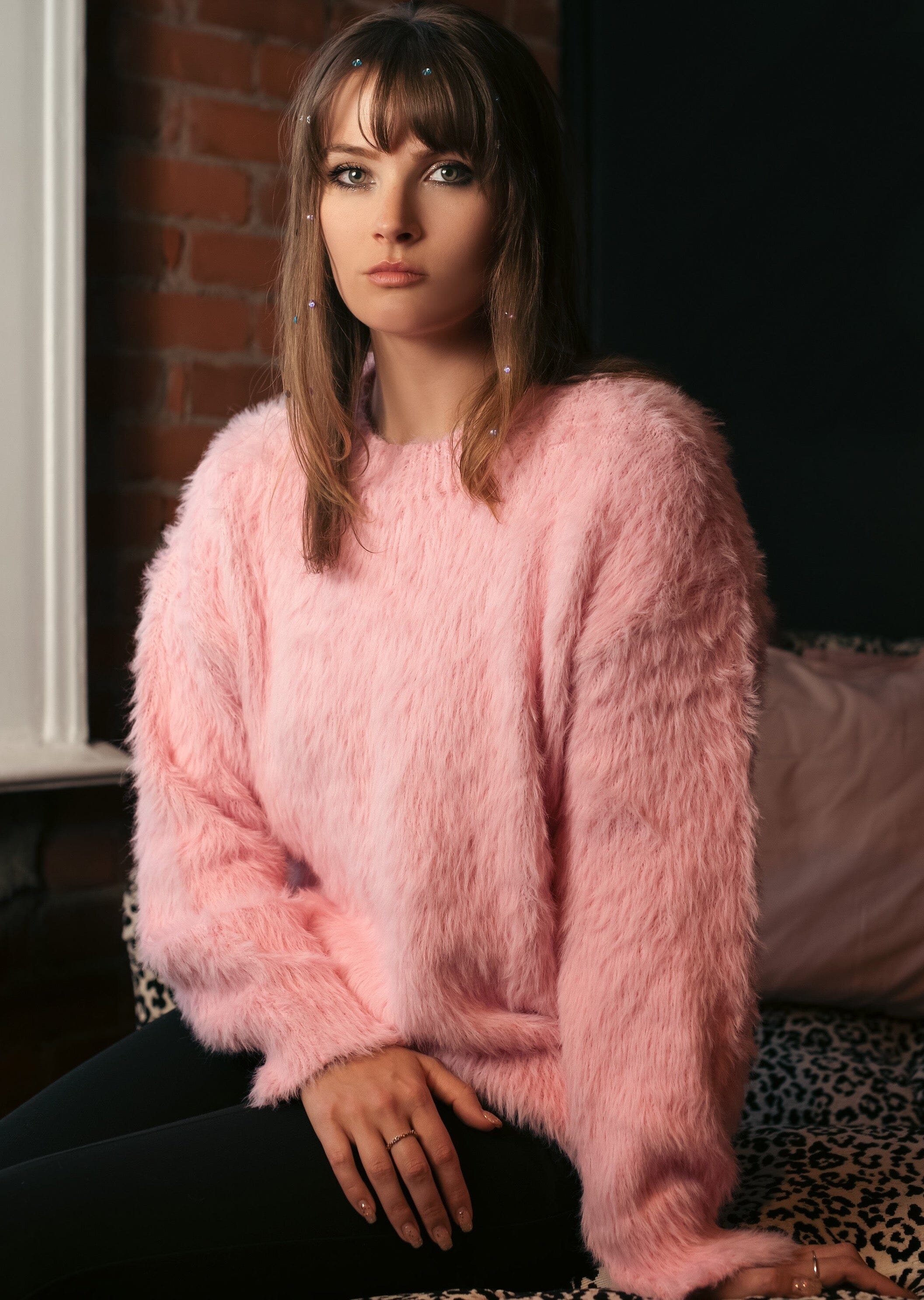 Faux Mohair Sweater Sweaters Kate Hewko One Size Pink 