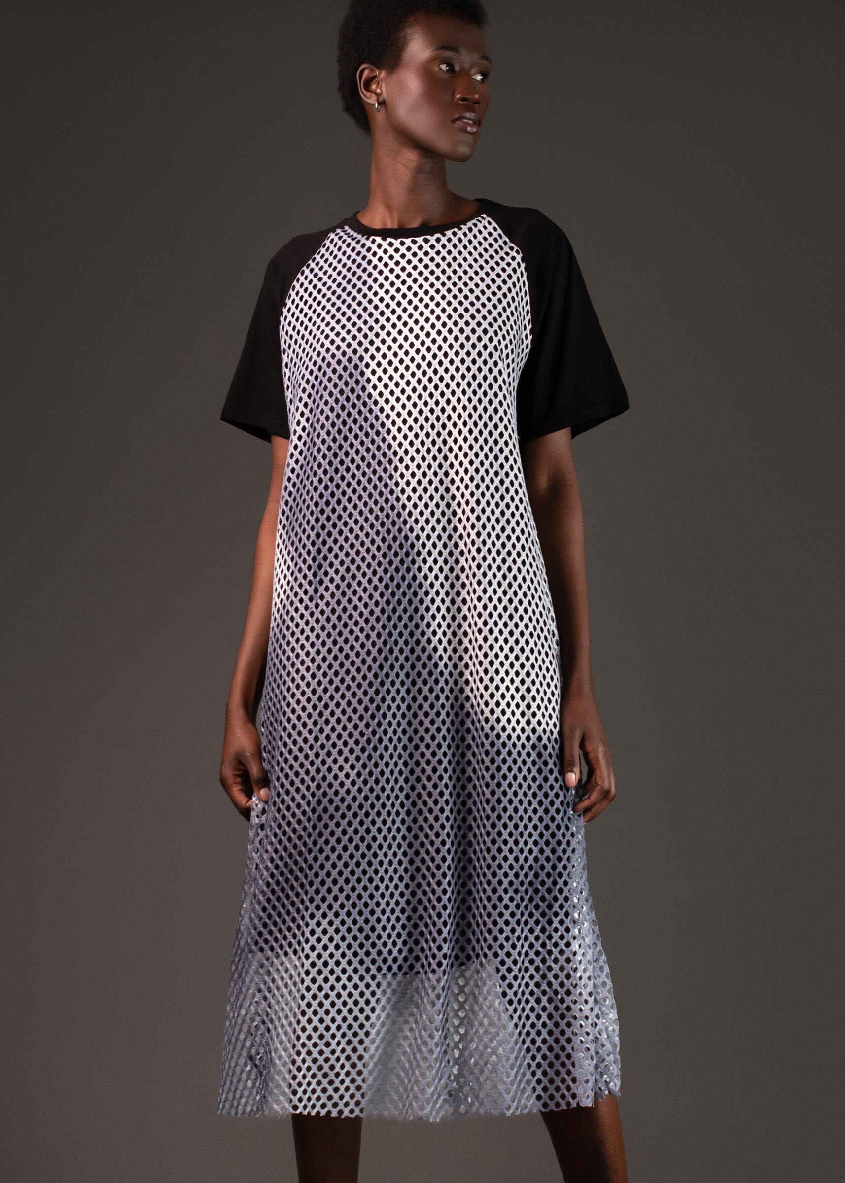 Fishnet Overlay Tee Dress Dresses Kate Hewko 