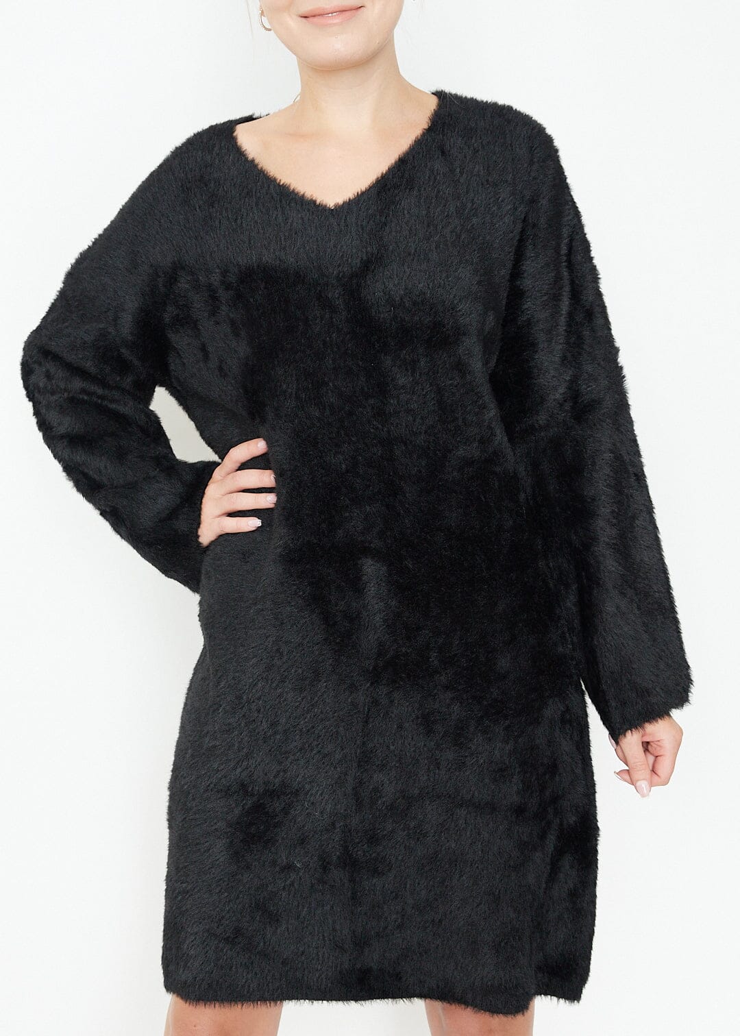 Fuzzy Sweater Dress Dresses Kate Hewko 