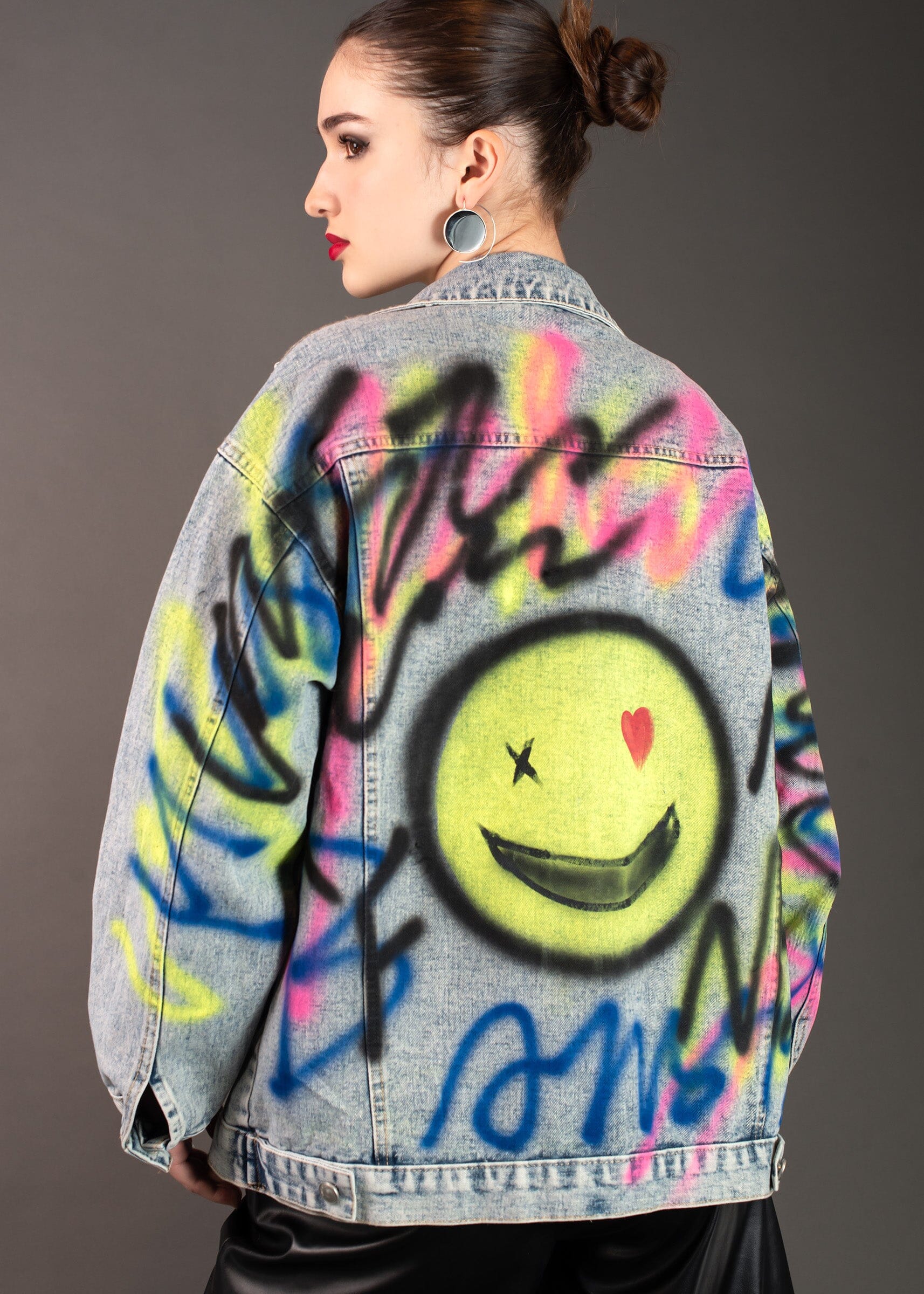 Graffiti Denim Jacket Outerwear Kate Hewko 