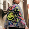 Graffiti Denim Jacket Outerwear Kate Hewko Light Denim One Size 
