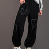 Graffiti Heart Sweatpants Pants Kate Hewko Black One Size 