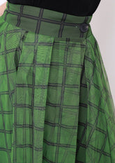 Green Plaid Tulle Skirt Bottoms Kate Hewko 
