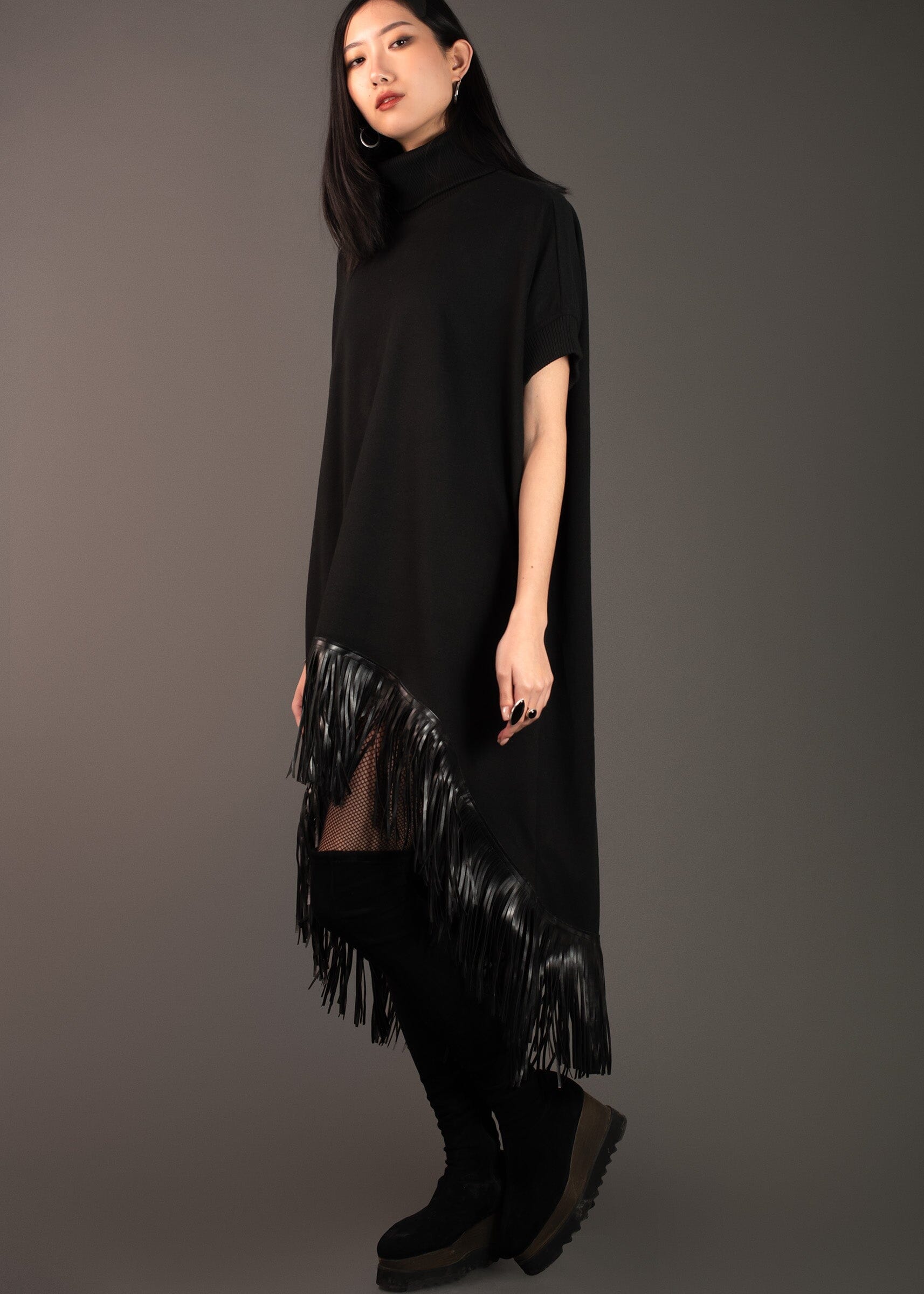 High Low Fringed Tunic Blouses Kate Hewko 