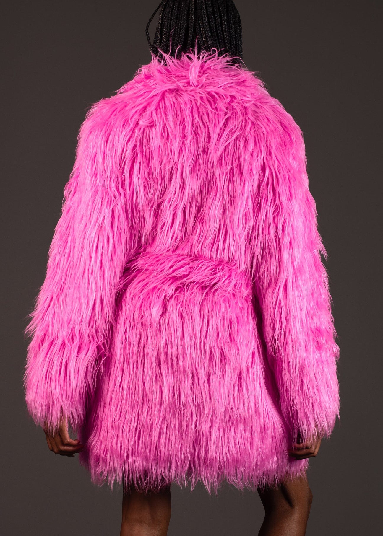 Hot Pink Mongolian Fur Coat Kate Hewko