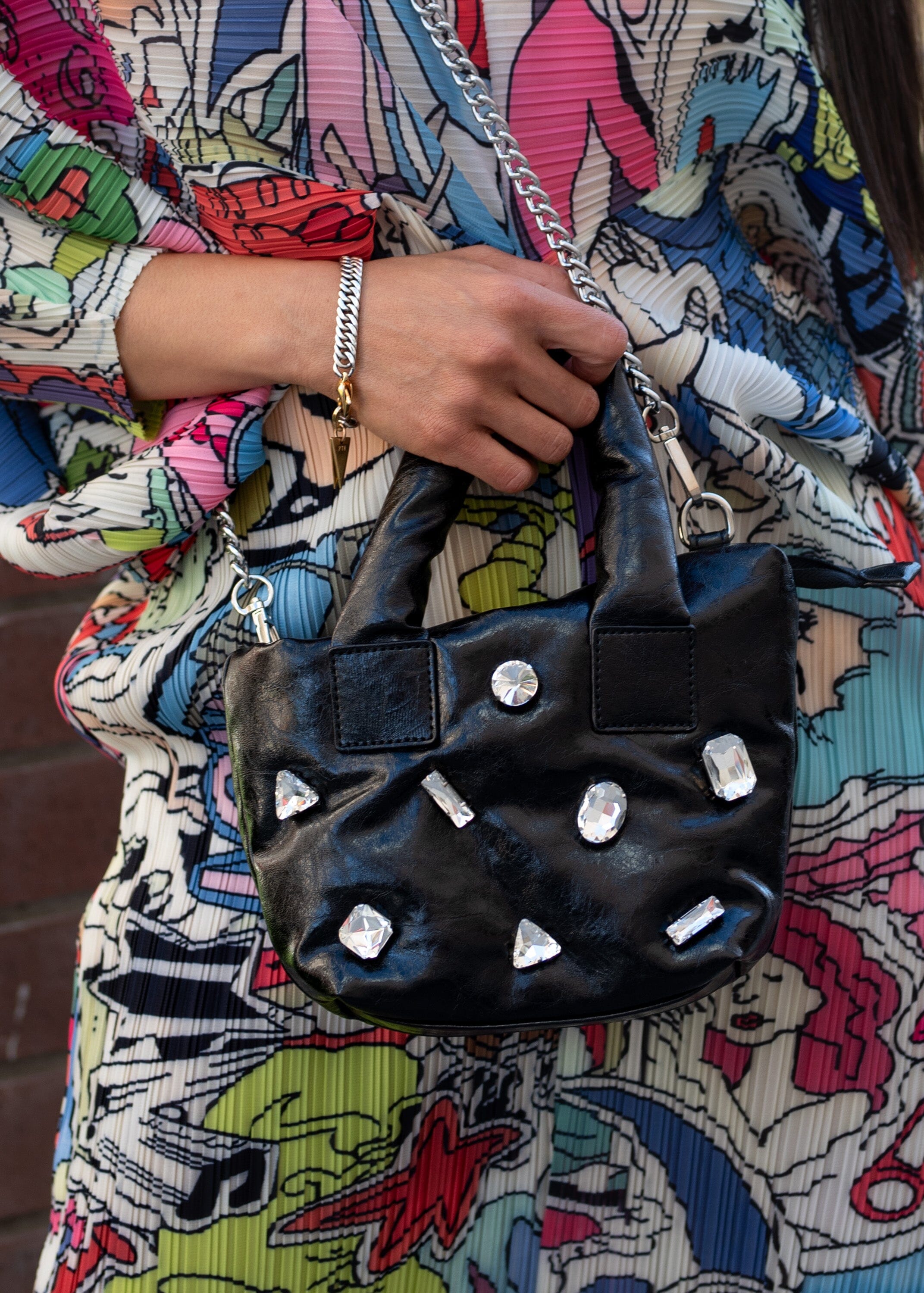 Jeweled Mini Tote Bag Accessories Kate Hewko Black One Size 
