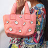 Jeweled Mini Tote Bag Accessories Kate Hewko Coral One Size 