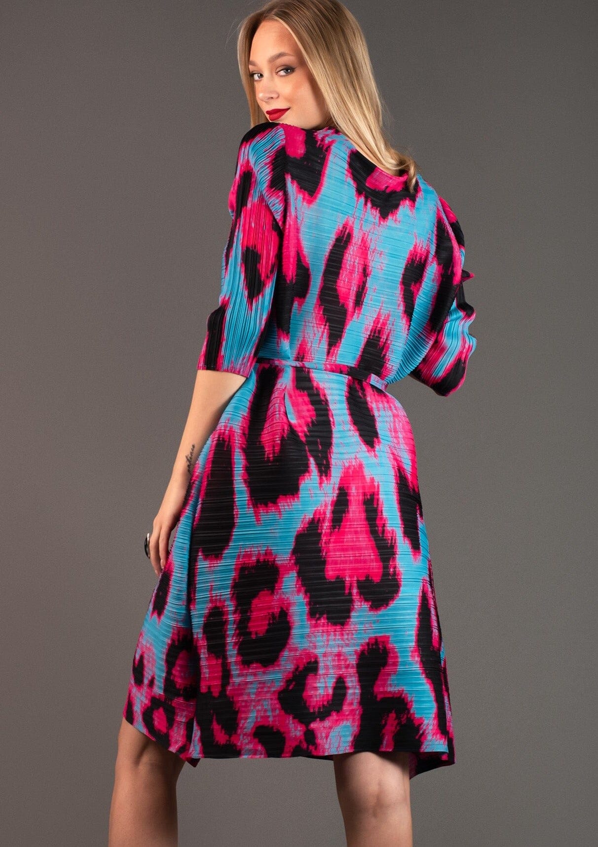 pink animal print dress Leopard Glam Dress