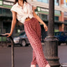 Leopard Print Velvet Pant Pants Kate Hewko Pink One Size 