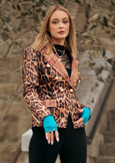 Leopard Snakeskin Blazer Blazers Kate Hewko Brown S 