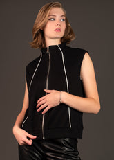 Lightweight Contrast Zip Vest Vests Kate Hewko 