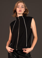 Lightweight Contrast Zip Vest Vests Kate Hewko 