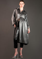 Long Metallic Button Up Layering Pieces Kate Hewko 