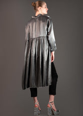 Long Metallic Button Up Layering Pieces Kate Hewko 