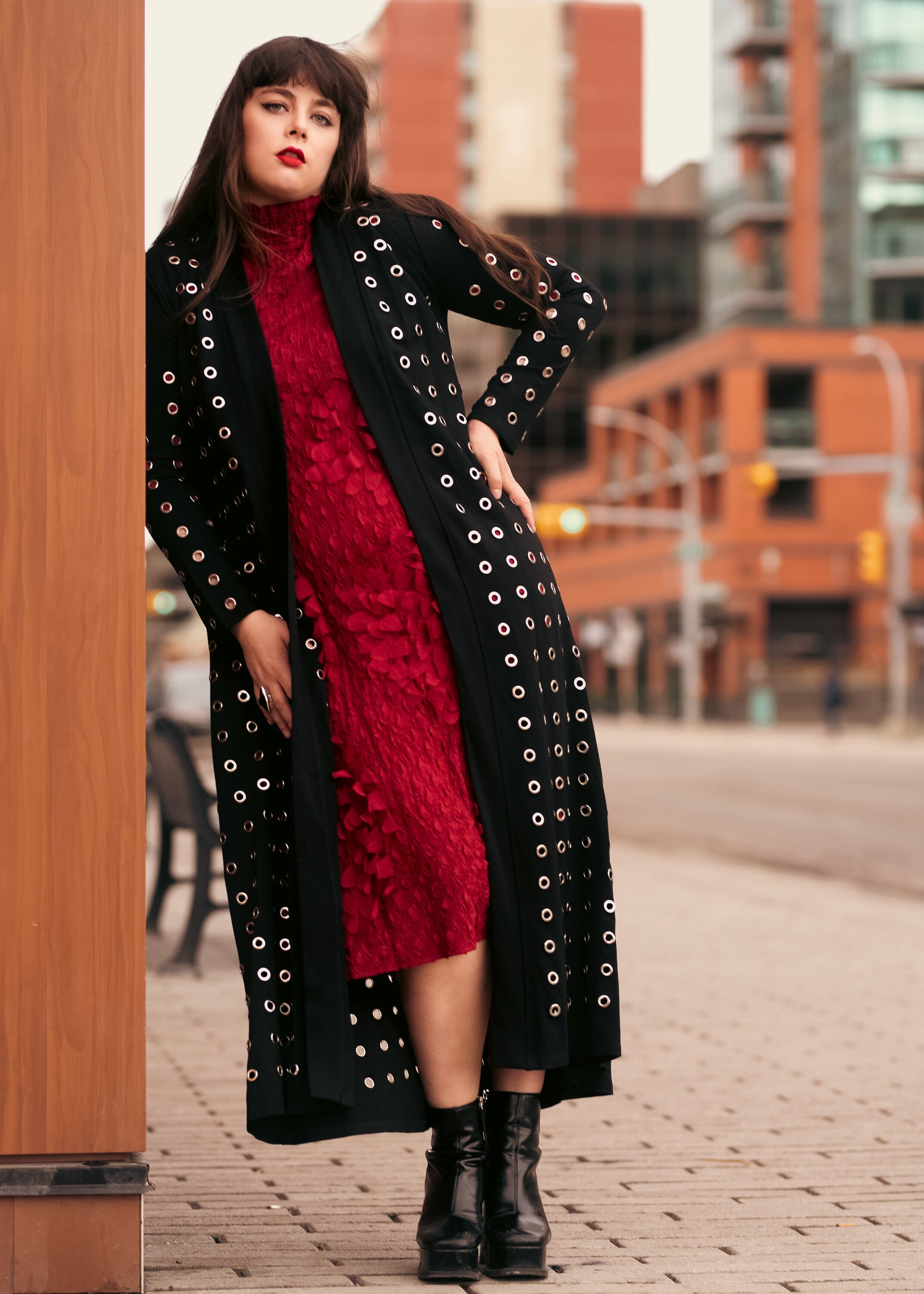 Long Rivet Cardigan - Kate Hewko Black / S Long Rivet Cardigan - Kate Hewko Black / S