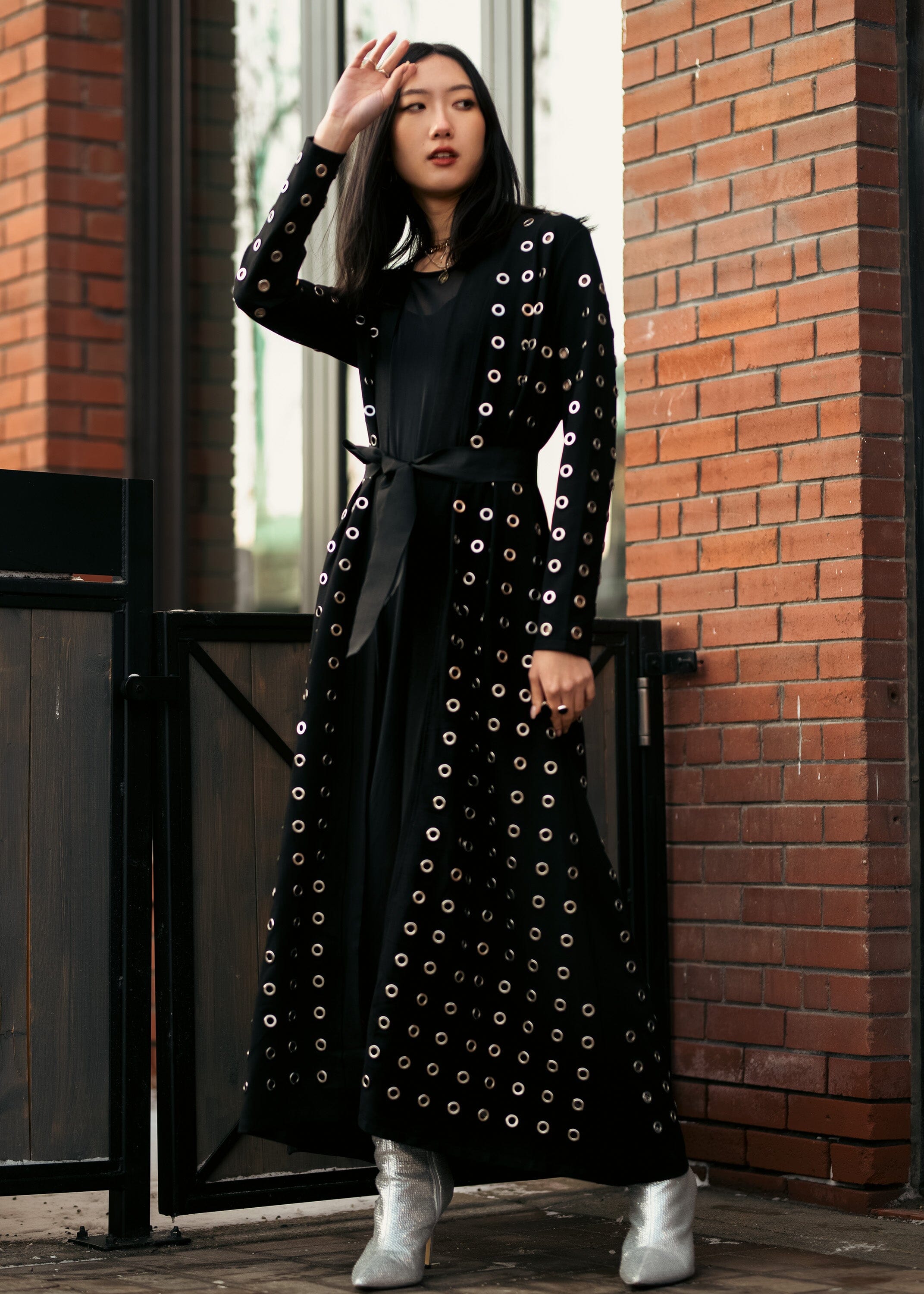 Long Rivet Cardigan - Kate Hewko Black / S Long Rivet Cardigan - Kate Hewko Black / S
