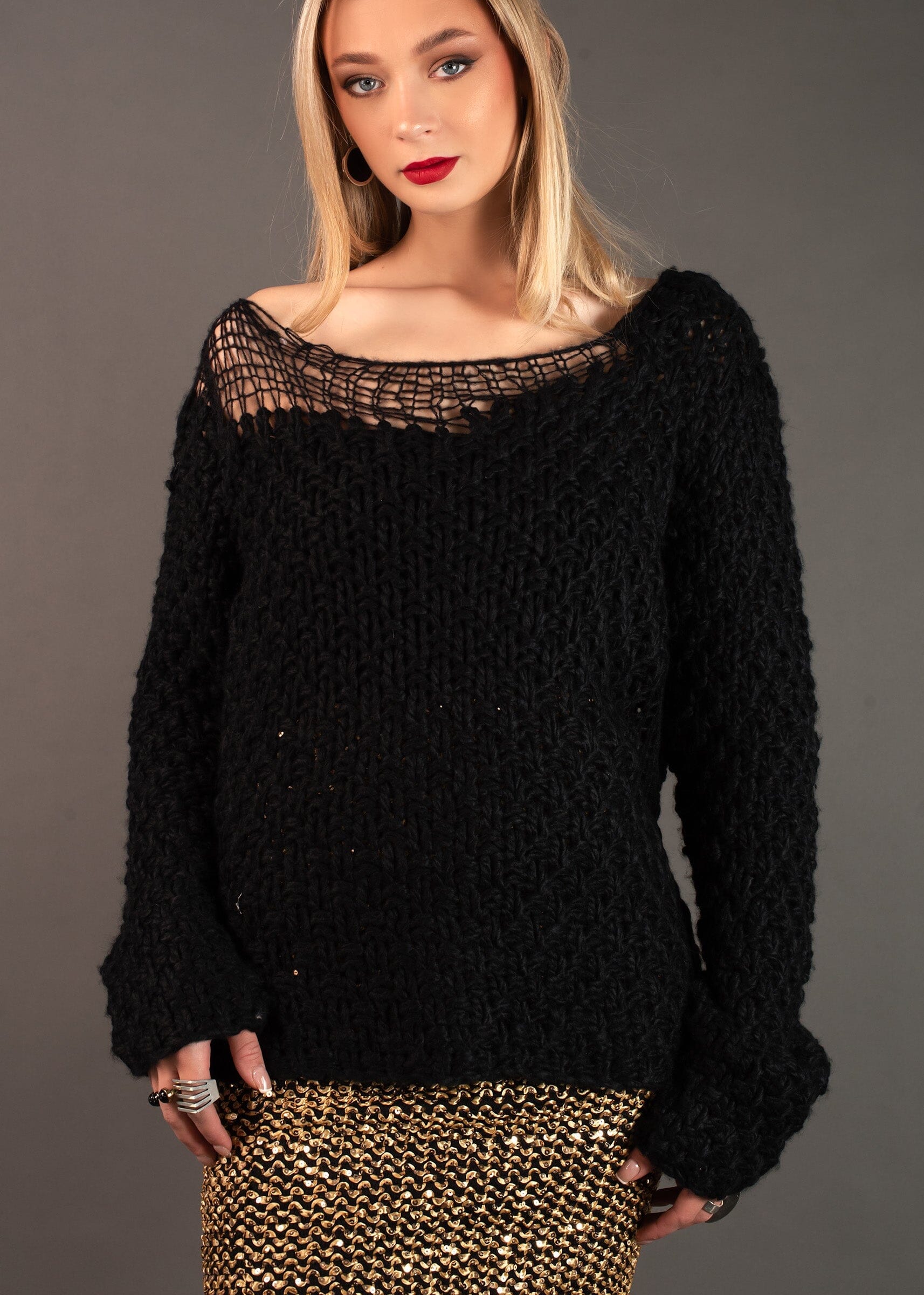 Loose Stitched Knit Sweater Sweaters Kate Hewko 