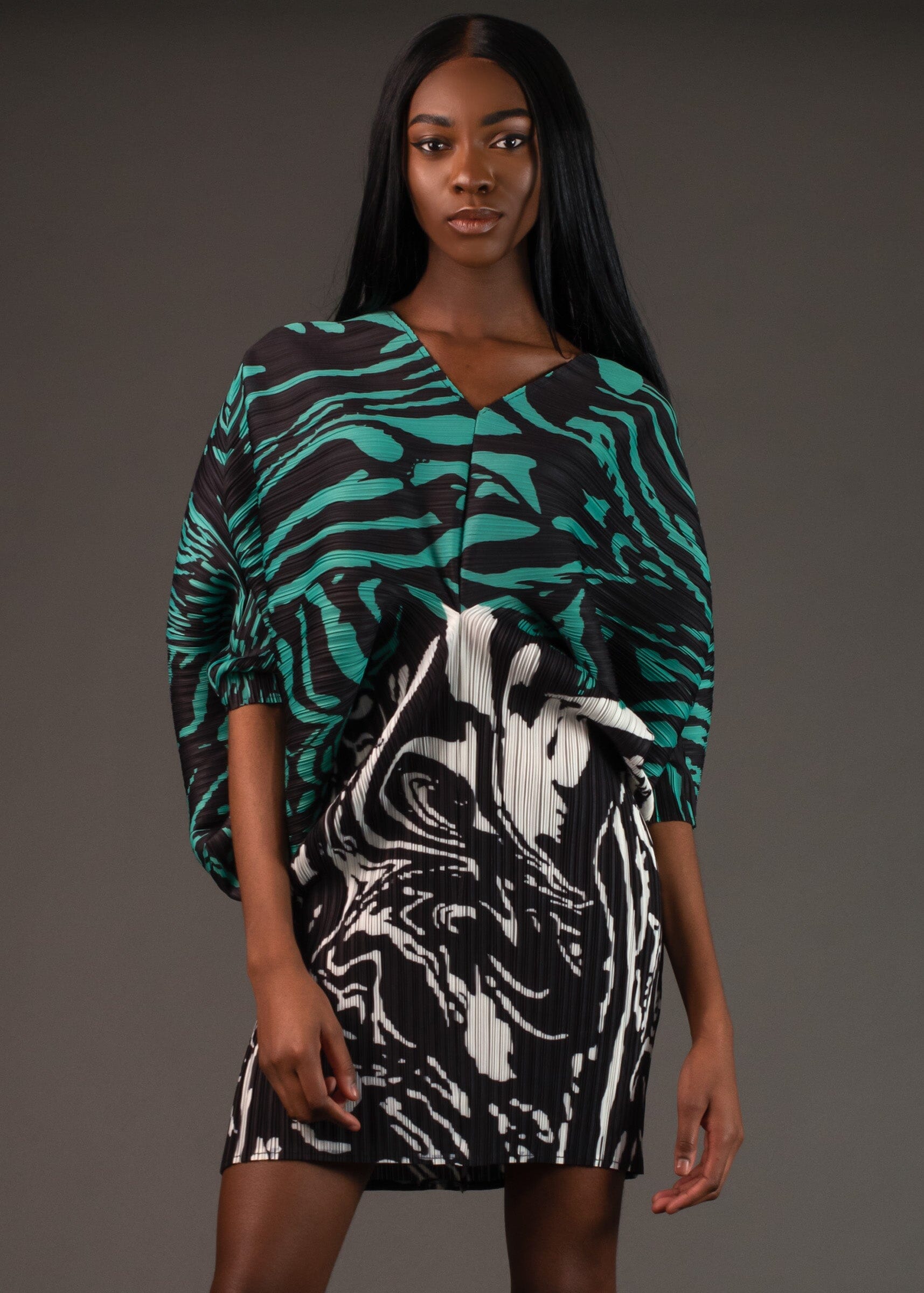Mini Abstract Zebra Glam Dress Dresses Kate Hewko 