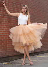 Mini High Low Tiered Tulle Skirt Skirts Kate Hewko 