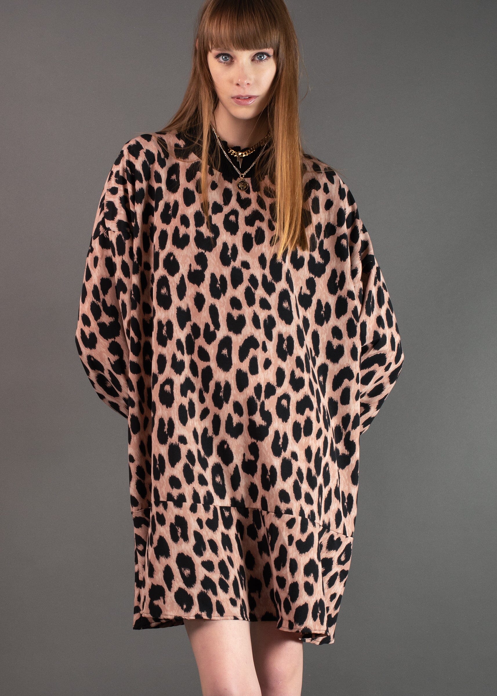 Mock Neck Leopard Dress Dresses Kate Hewko 