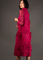 Mock Neck Textured Petal Dress Dresses Kate Hewko 