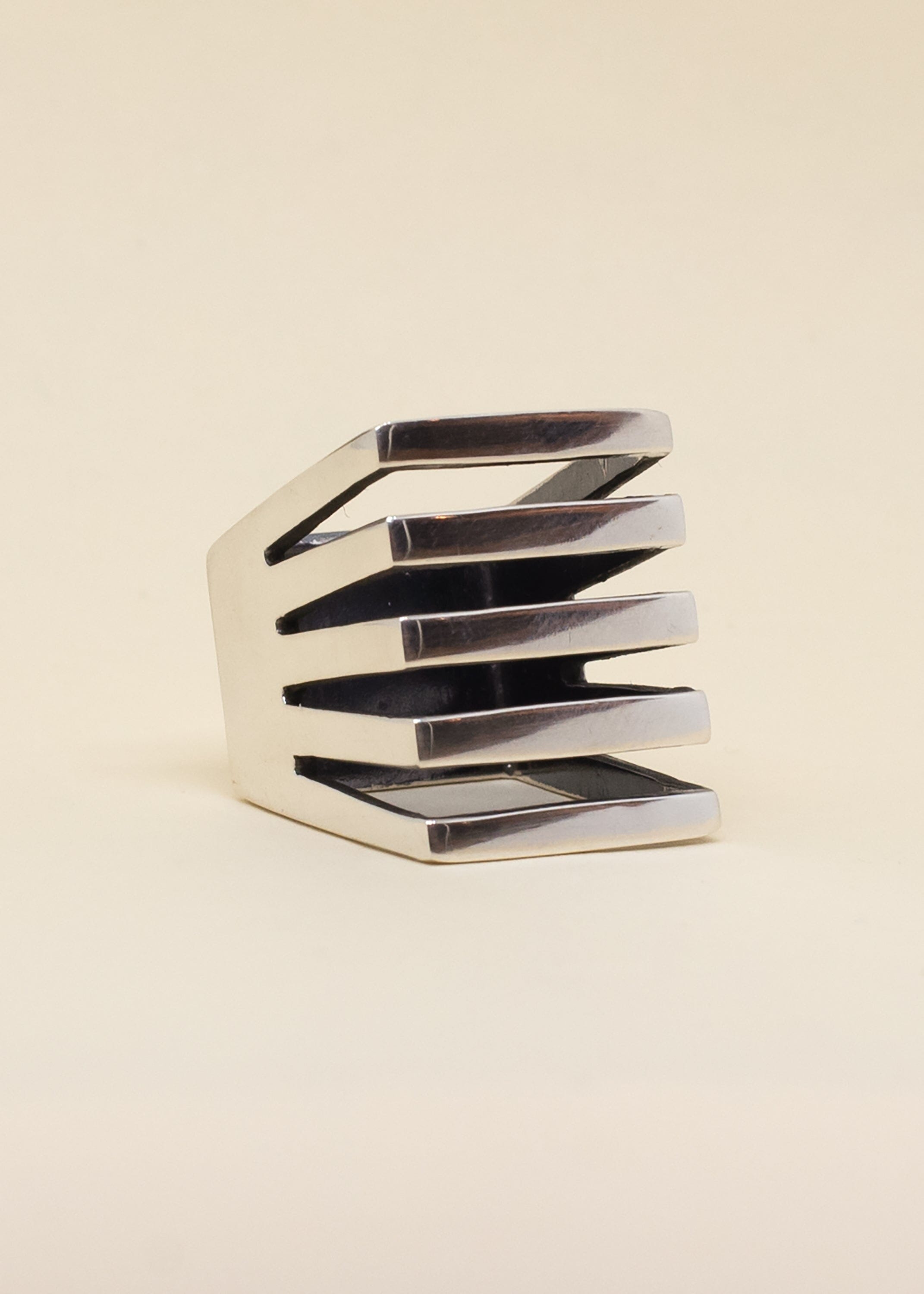 Modern Square Stacked Ring Rings Kate Hewko Silver 5 