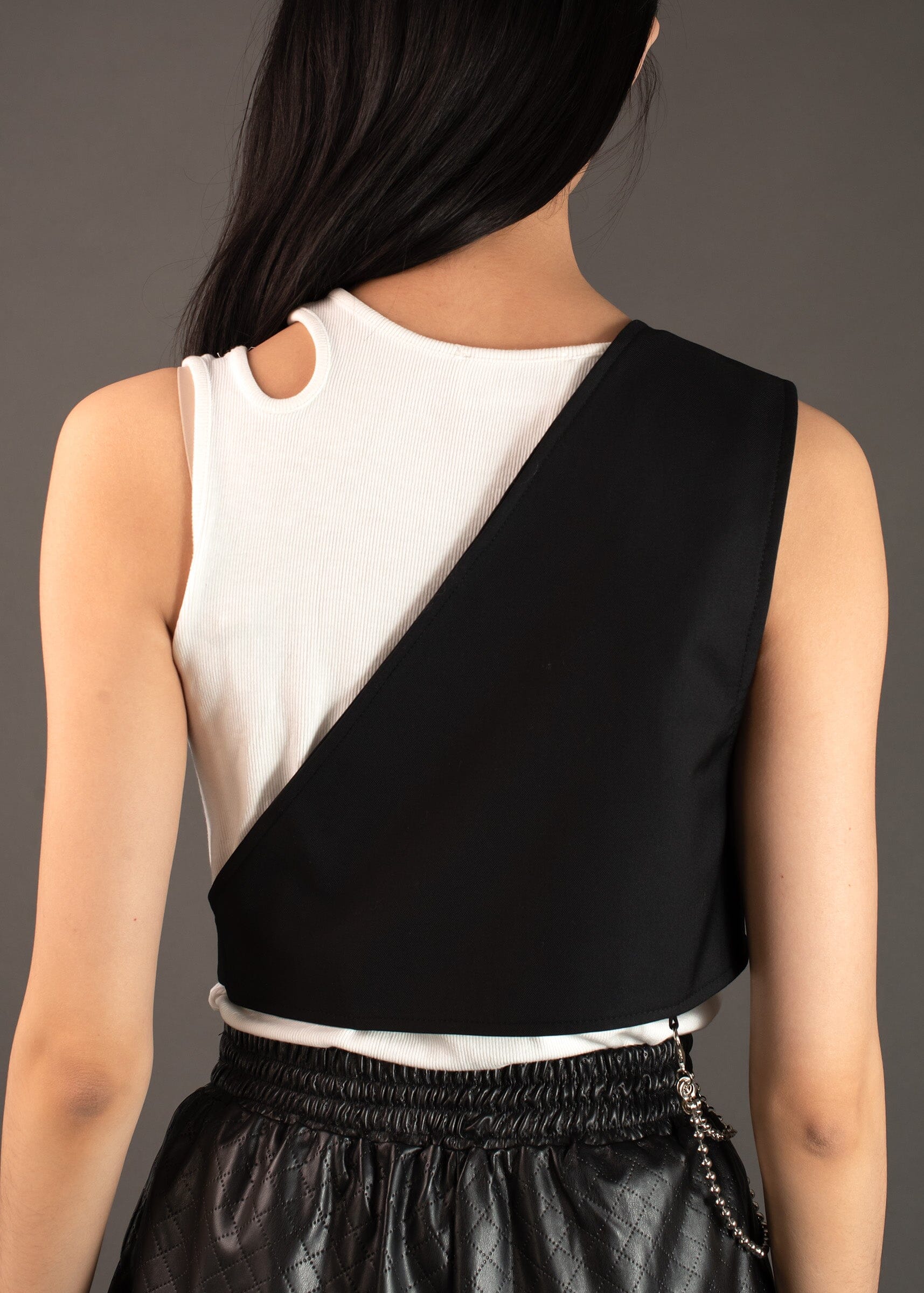 One Shoulder Chain Vest Layering Pieces Kate Hewko 